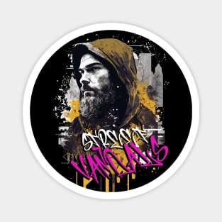 Street Art Vandals Graffiti Hooded Magnet